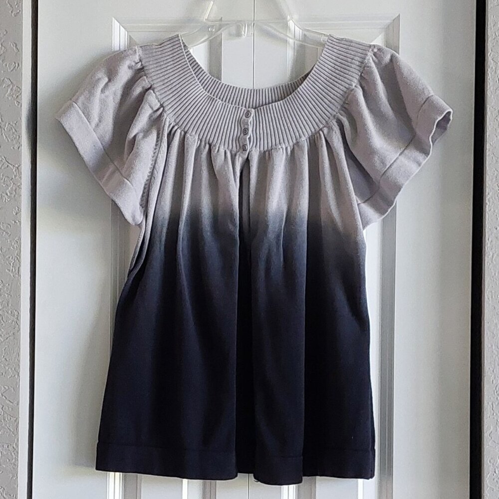 Worthington Open Front 2-Tone Gray Sweater Women's Size L